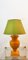 Goldgelbe Tischlampe aus Keramik mit grünem Lampenschirm 16