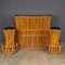 20th Century Italian Standing Dry Bar and Stools in Bamboo, 1960s, Set of 3, Image 1