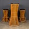 20th Century Italian Standing Dry Bar and Stools in Bamboo, 1960s, Set of 3 2