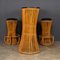 20th Century Italian Standing Dry Bar and Stools in Bamboo, 1960s, Set of 3, Image 2