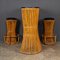20th Century Italian Standing Dry Bar and Stools in Bamboo, 1960s, Set of 3 5