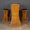 20th Century Italian Standing Dry Bar and Stools in Bamboo, 1960s, Set of 3, Image 5