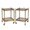 20th Century French Brass and Glass Drinks Trolleys, 1970s, Set of 2 1