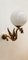 Lampada da parete Winged Dragon in ottone con sfera bianca lucida, Immagine 11