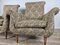 Vintage Italian Floral Armchairs with Wooden Feet and Padded Pillow, 1970, Set of 2 24