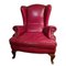 English Wingback Chair in Leather, Early 20th Century 1