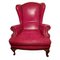 English Wingback Chair in Leather, Early 20th Century, Image 4