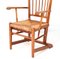 Arts & Crafts Art Nouveau High Back Armchair in Oak with Rush Seat, 1900s, Image 7