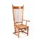 Arts & Crafts Art Nouveau High Back Armchair in Oak with Rush Seat, 1900s 1