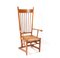 Arts & Crafts Art Nouveau High Back Armchair in Oak with Rush Seat, 1900s, Image 1