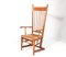 Arts & Crafts Art Nouveau High Back Armchair in Oak with Rush Seat, 1900s 3