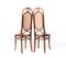 Art Nouveau Model 17 High Back Chairs in Beech by Michael Thonet for Gebrüder Thonet Vienna Gmbh, 1890s, Set of 2 2