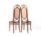 Art Nouveau Model 17 High Back Chairs in Beech by Michael Thonet for Gebrüder Thonet Vienna Gmbh, 1890s, Set of 2, Image 2