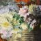 A. Sornay, crisantemos y margaritas, óleo sobre lienzo, del siglo XIX, enmarcado, Imagen 5