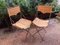 Creole Boat Folding Chairs in Stainless Steel and Canvas attributed to Maurizio Gucci, 1985, Set of 2, Image 4