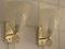 Pulegoso Murano Glas Wandlampen mit Glitzer und goldenen Blasen im Stil von Barovier, 2000er, 2er Set 4