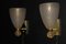 Pulegoso Murano Glas Wandlampen mit Glitzer und goldenen Blasen im Stil von Barovier, 2000er, 2er Set 3