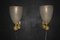 Pulegoso Murano Glass Wall Lights with Glitter and Gold Bubbles in the style of Barovier, 2000s, Set of 2 2