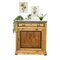 Antique Wooden Entrance Cabinet with White Carrara Marble Top 2