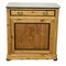 Antique Wooden Entrance Cabinet with White Carrara Marble Top 1