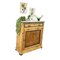 Antique Wooden Entrance Cabinet with White Carrara Marble Top 4