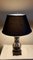 Antique Table Lamp with Beige-Blue Ceramic Foot, 1890s, Image 7