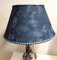 Antique Table Lamp with Beige-Blue Ceramic Foot, 1890s 5