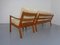 Mid-Century Danish Senator 3-Seater Sofa and Armchair in Teak by Ole Wanscher for Poul Jeppesen, 1960s, Set of 2 6