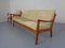 Mid-Century Danish Senator 3-Seater Sofa and Armchair in Teak by Ole Wanscher for Poul Jeppesen, 1960s, Set of 2 3