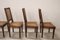 Antique Dining Chairs in Walnut and Vienna Straw, 18th Century, Set of 6 6