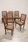 Antique Dining Chairs in Walnut and Vienna Straw, 18th Century, Set of 6 4