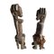 African Artist, Figures, Wood Carved Sculptures, Set of 2 4