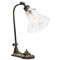 French Art Deco Cast Iron and Frosted Glass Table or Desk Light, 1920s 2