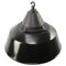 Lámpara colgante industrial vintage de hierro fundido y esmalte en negro, Imagen 2