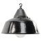 Lámpara colgante industrial vintage de hierro fundido y esmalte en negro, Imagen 1