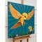 Edward Foster, Sacrificio: pájaro de presa amarillo dorado cazando un ratón, 2004, óleo sobre lienzo, Imagen 2