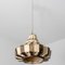 Ivory & Brown Ceramiy Trumpet Pendant Light, Denmark, 1970s 8