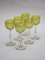 Thistle Engraving Green Wine Glasses, France, 1910s, Set of 6, Image 8