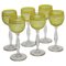 Bicchieri da vino Thistle verdi, Francia, anni '10, set di 6, Immagine 1