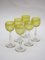 Copas de vino verdes con grabado de cardo, Francia, años 10. Juego de 6, Imagen 7