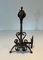 Wrought Iron Andirons, 1890s, Set of 2 5