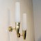 Brass and Opaline Glass Cylinder Wall Lamps from Asea, Sweden, 1950s, Set of 2 7