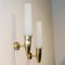 Brass and Opaline Glass Cylinder Wall Lamps from Asea, Sweden, 1950s, Set of 2, Image 7