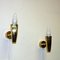 Brass and Opaline Glass Cylinder Wall Lamps from Asea, Sweden, 1950s, Set of 2 8