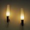 Brass and Opaline Glass Cylinder Wall Lamps from Asea, Sweden, 1950s, Set of 2, Image 5