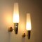 Brass and Opaline Glass Cylinder Wall Lamps from Asea, Sweden, 1950s, Set of 2, Image 6