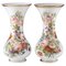 Opaline Vases Painted with Floral Motifs, 19th Century, Set of 2 1