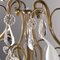Girandoles de bronce dorado con colgantes, siglo XIX. Juego de 2, Imagen 4