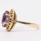 Vintage 14k Yellow Gold Cocktail Ring with Amethyst, 1970s, Image 5