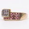 Vintage 9k Yellow Gold Ring with Pink and Lilac Sapphires, 1980s 4